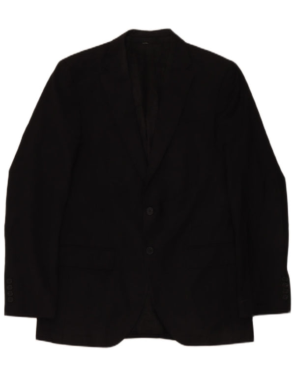 Marks & Spencer Chaqueta tipo blazer de 2 botones para hombre UK 38 Mediana lana negra