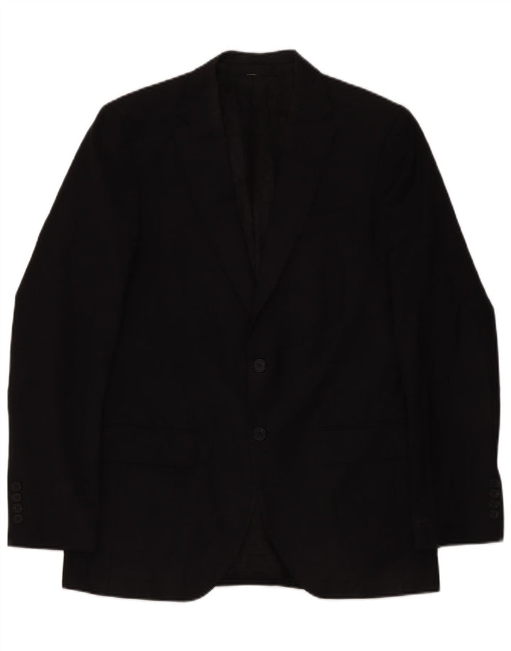 Marks & Spencer Chaqueta tipo blazer de 2 botones para hombre UK 38 Mediana lana negra