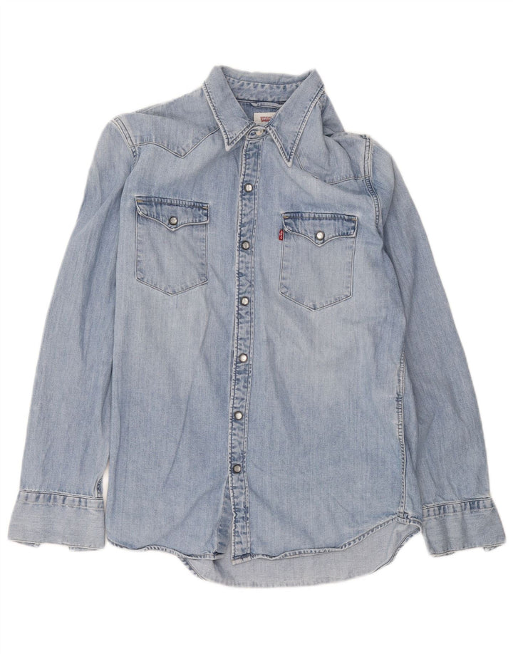 Levi's Hombre Camisa Vaquera De Algodón Azul Medio