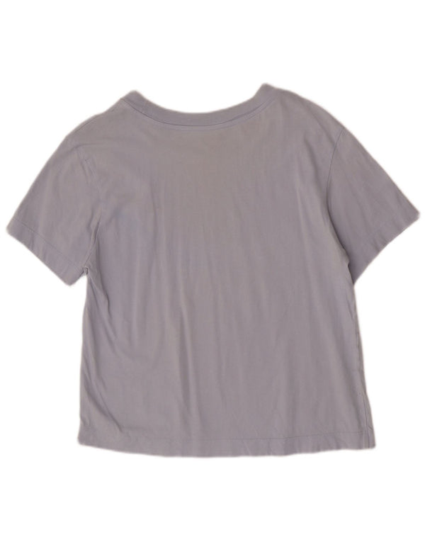 Vans Camiseta de manga corta para mujer con estampado regular, talla 40, color azul