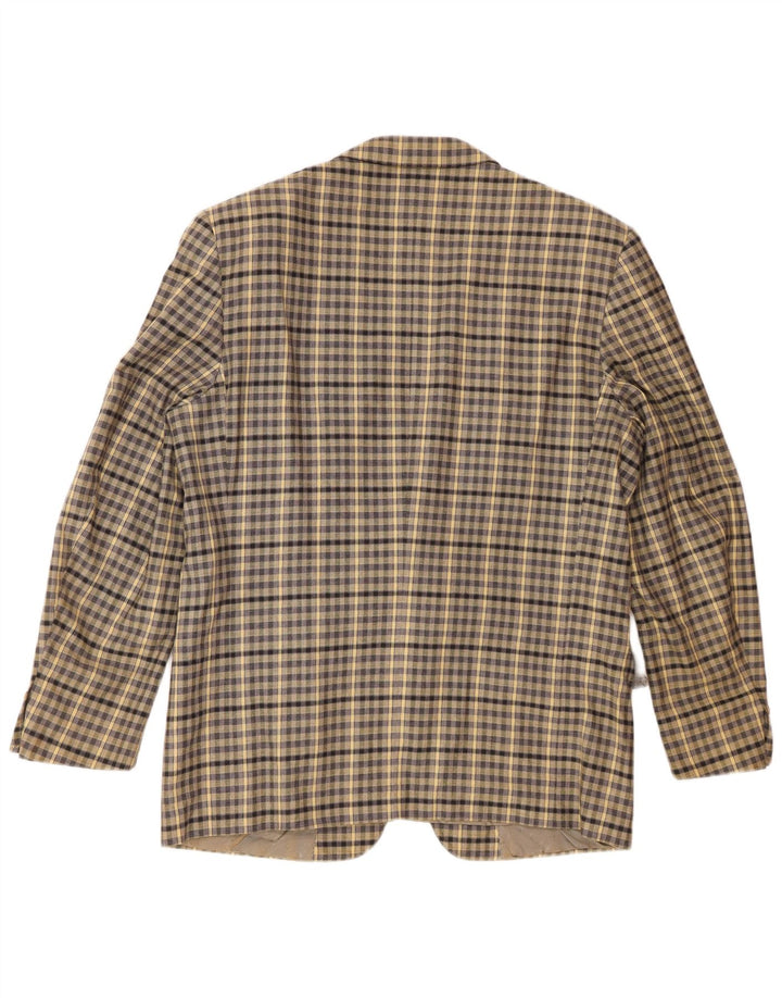 Roberta di Camerino Chaqueta tipo blazer de 2 botones para hombre IT 52 XL Beige Gingham