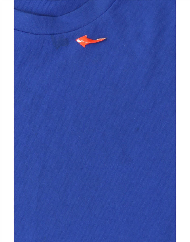 Adidas Hombre Climalite Camiseta Top Azul Medio Colorblock Poliéster