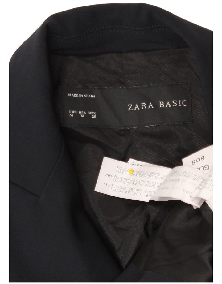 Zara Chaqueta Blazer De Doble Botonadura Para Mujer UK 42 Poliéster Azul Marino Mediano