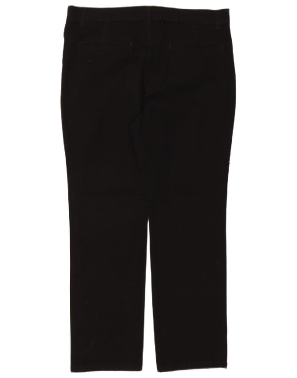 Marks & Spencer Pantalones Casuales Rectos para Mujer UK 18 XL W38 L30 Negro