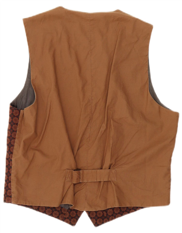 Chaleco vintage para hombre IT 50 Marrón Medio Floral