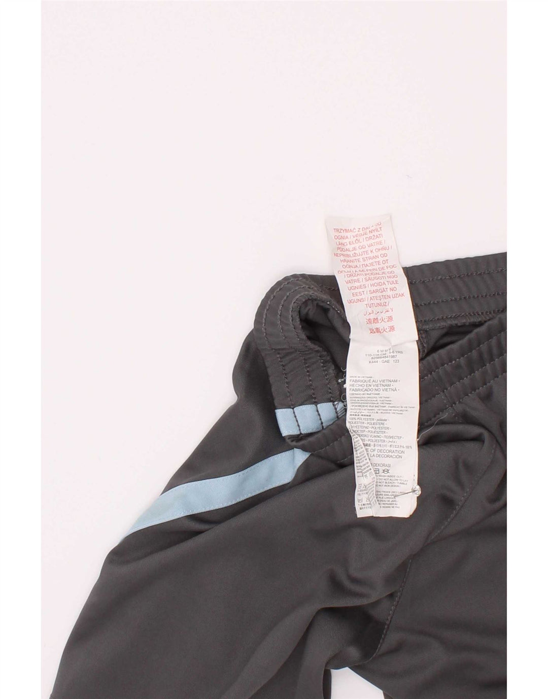 Nike Pantalones cortos deportivos para niños 5-6 años Gris Poliéster color block