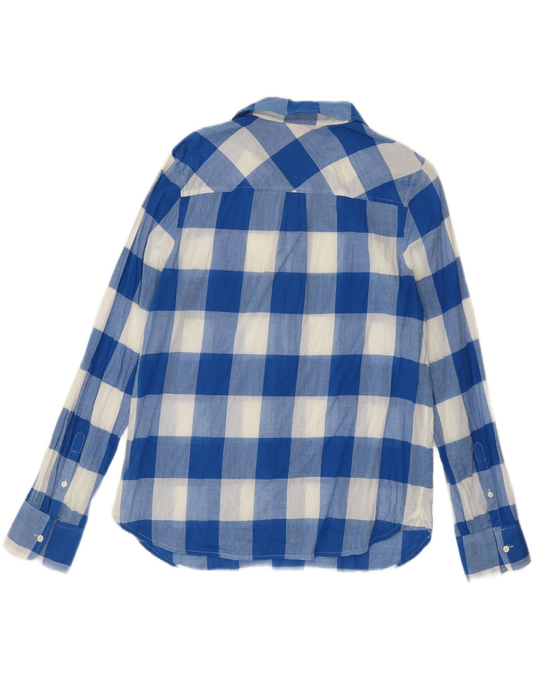 J. Crew Camisa tipo jersey para mujer US 10 Grande Azul Gingham Algodón