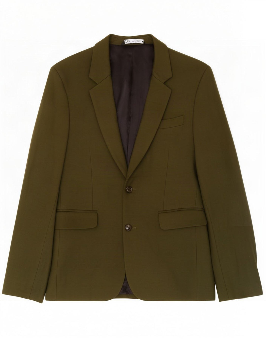 Zara Chaqueta Blazer De 2 Botones Para Hombre EU 48 Viscosa Verde Medio