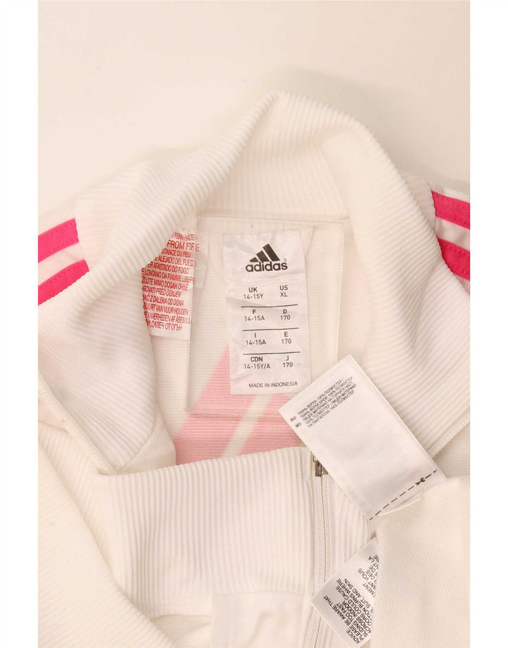 Adidas Chaqueta Chándal Niña 14-15 Años Blanco Poliéster