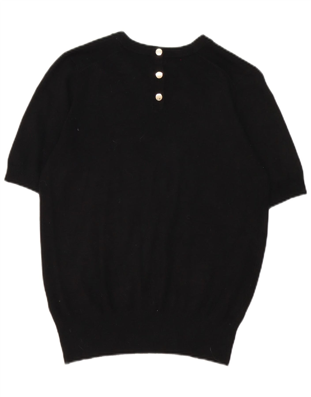 Zara Mujer Camiseta Top UK 44 Mediano Negro