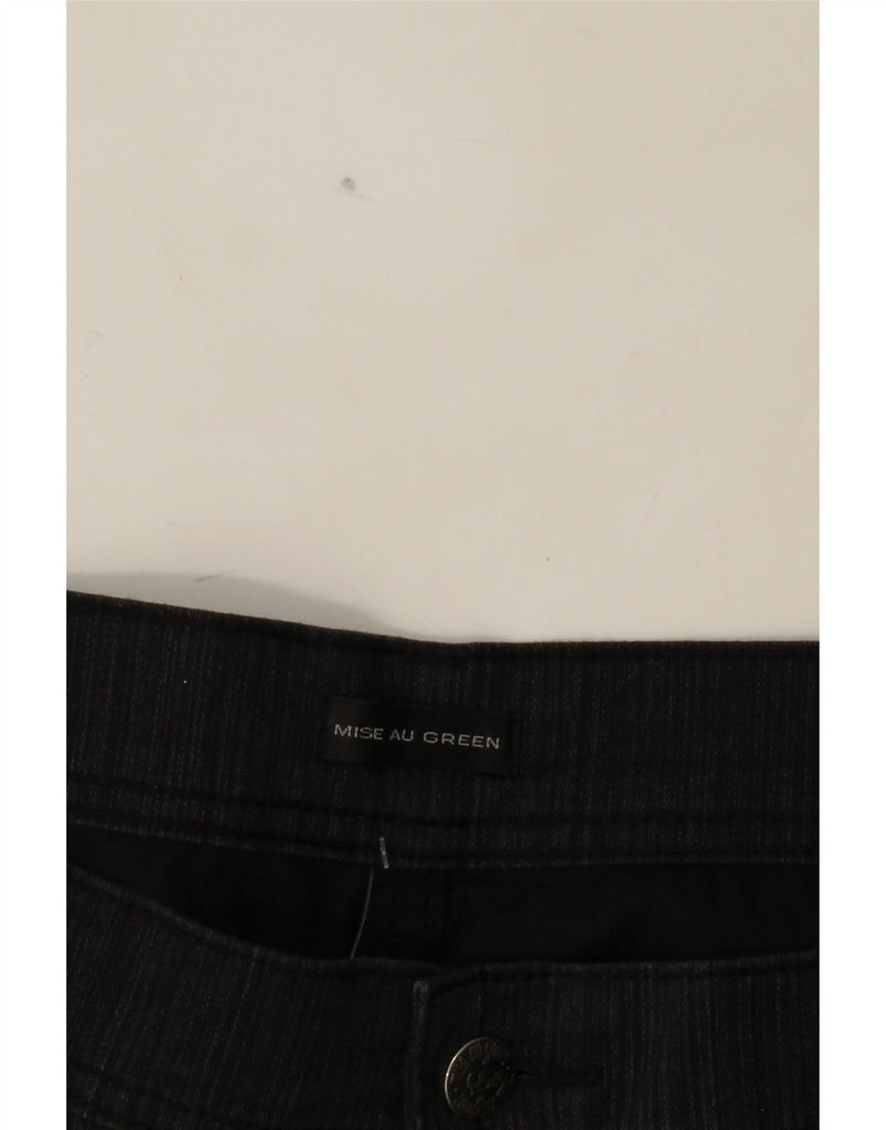 MISE AU GREEN Mens Straight Casual Trousers W36 L33 Grey Pinstripe Cotton Vintage Mise Au Green and Second-Hand Mise Au Green from Messina Hembry 