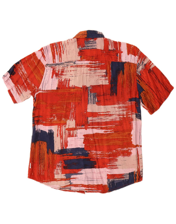 Only & Sons Camisa Regular Fit De Manga Corta Para Hombre Patchwork Rojo Medio