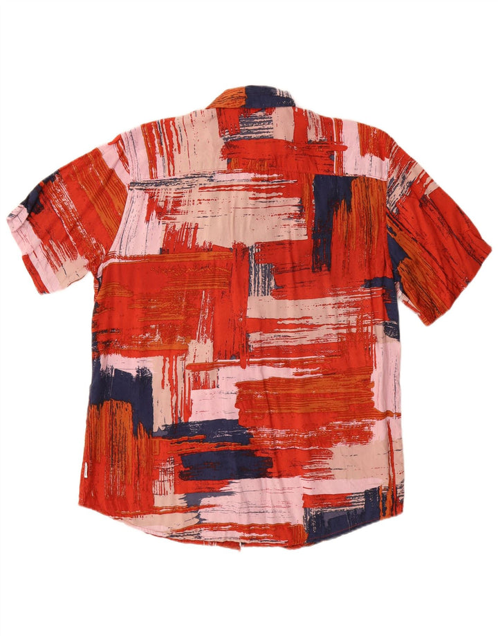 Only & Sons Camisa Regular Fit De Manga Corta Para Hombre Patchwork Rojo Medio
