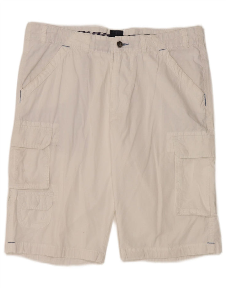 Daniel Hechter Pantalones cortos tipo cargo para hombre W36 Algodón blanco grande