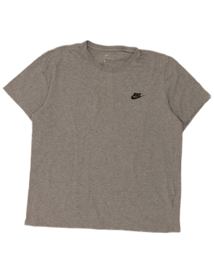 Camiseta Nike Hombre Top Grande Gris Algodón
