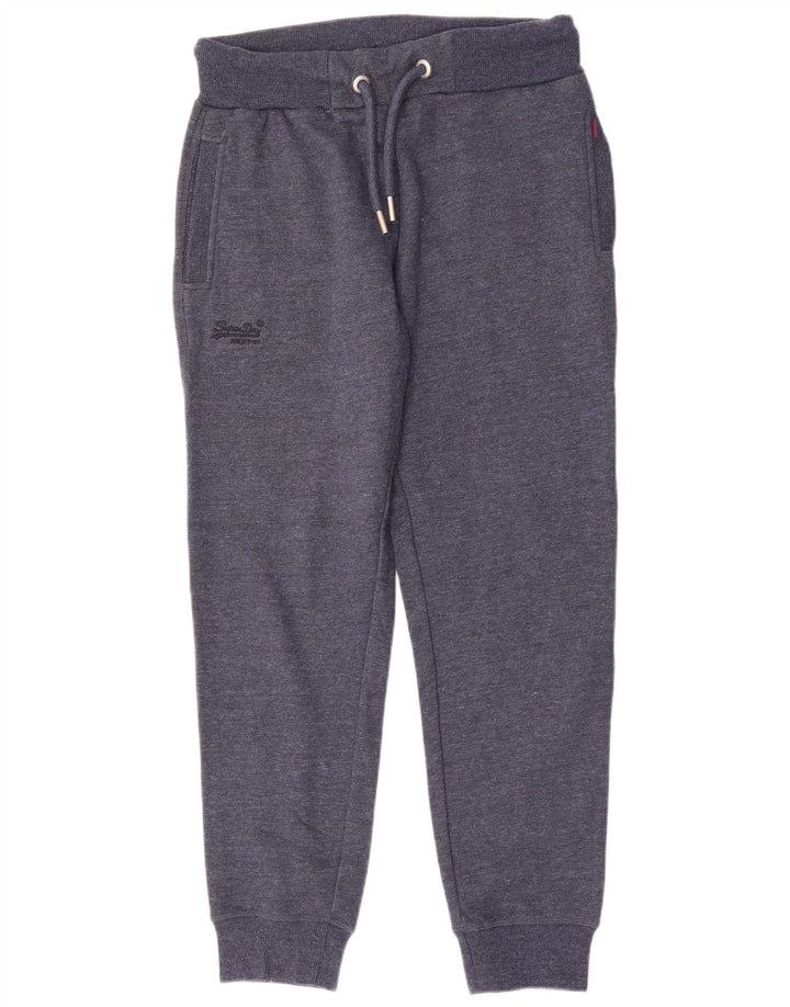 Superdry Hombre Pantalones De Chándal Joggers Small Azul Marino Algodón