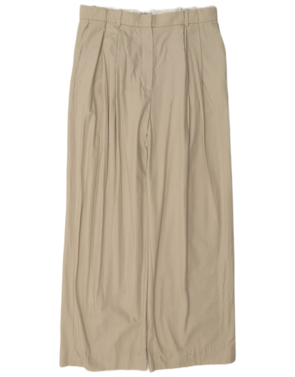 Pantalones chinos con pinzas de cintura alta para mujer Cos W30 L31 Algodón beige
