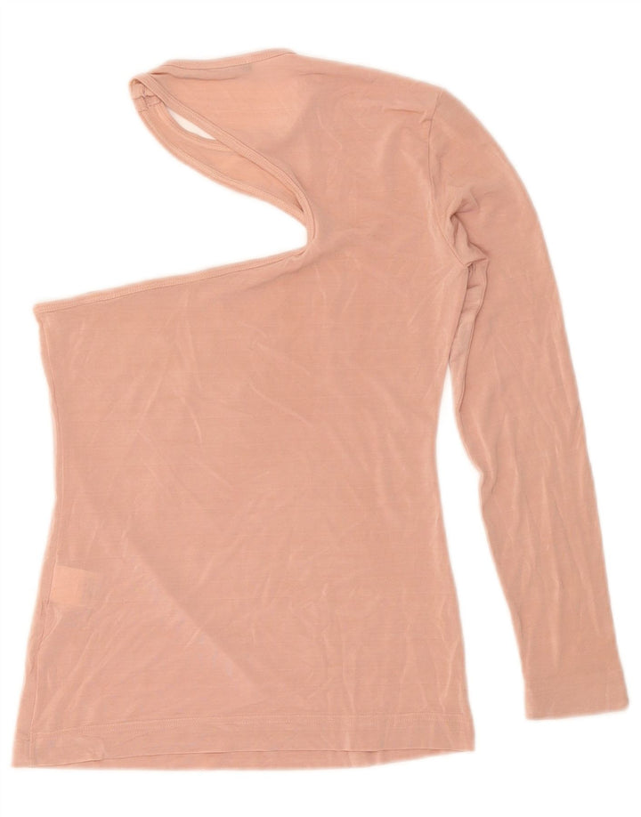Dolce & Gabbana Top De Un Hombro IT 42 Viscosa Rosa Medio