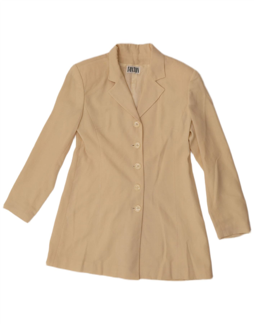 Abrigo vintage para mujer IT 40 Pequeño acetato beige