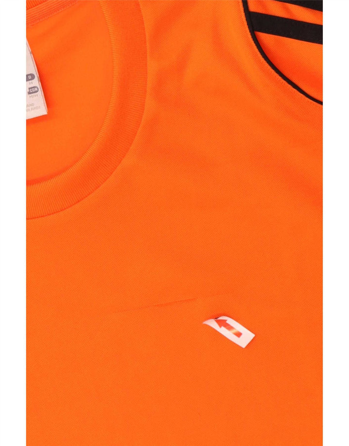 Adidas Mens Climalite Camiseta Top Medio Naranja Poliéster