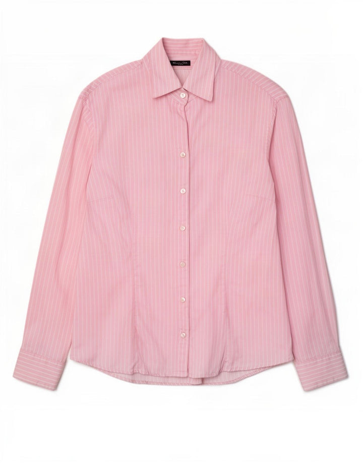 Camisa Massimo Dutti Mujer EU 42 Grande Rosa Rayas Algodón