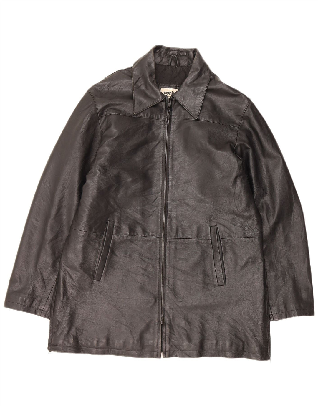 CONBIPEL Chaqueta de cuero para hombre IT 44 XS Cuero negro