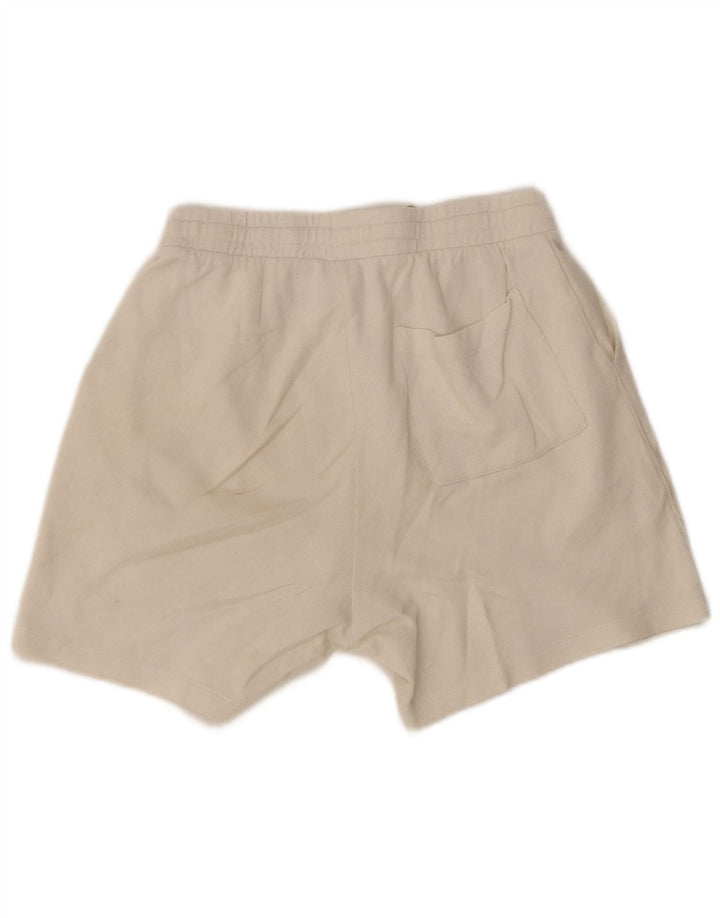 Zara Hombre Shorts Deportivos Pequeños Algodón Blanco