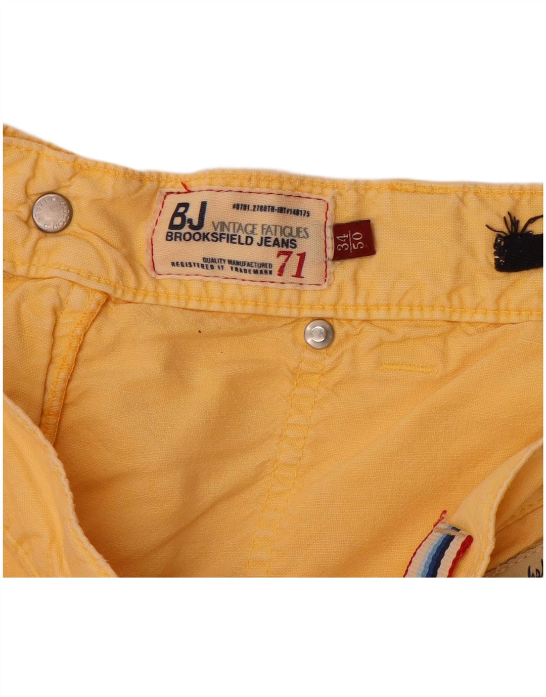BROOKSFIELD Mens Cargo Shorts IT 50 Large W34  Yellow