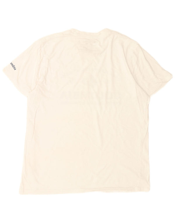 Columbia Camiseta gráfica para hombre Top Medium White Cotton