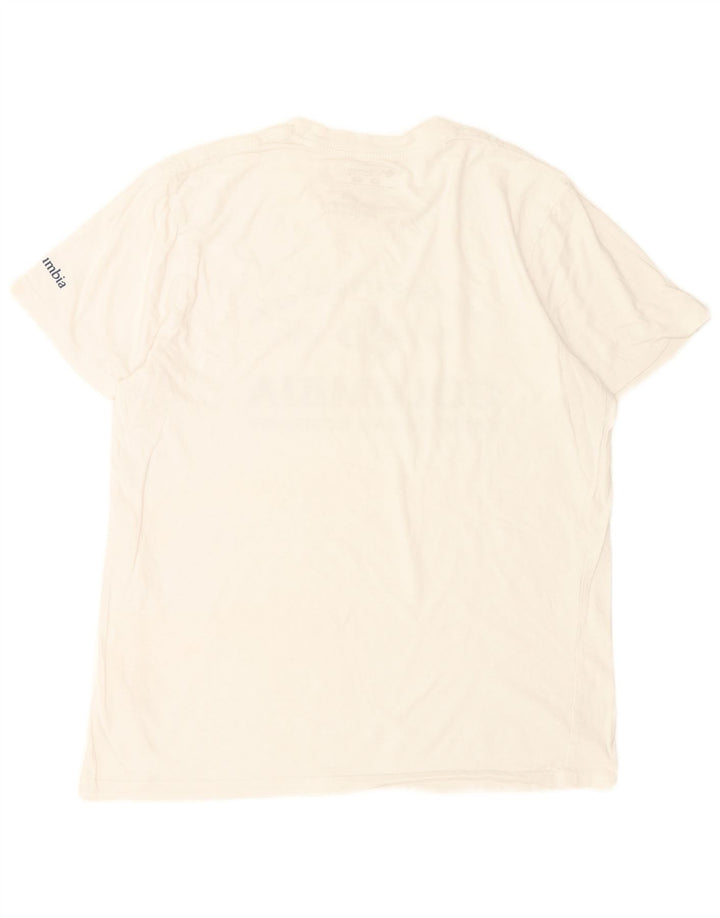 Columbia Camiseta gráfica para hombre Top Medium White Cotton