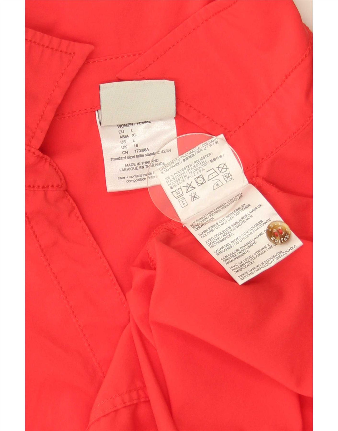 Jack Wolfskin Vestido tubo sin mangas para mujer UK 46 Poliéster rojo grande