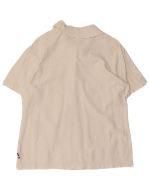 Asics Camisa de manga corta para mujer UK 46 Large White Cotton
