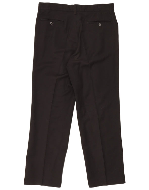 Armani - Pantalón informal recto para hombre IT 50 Large W35 L31 Negro