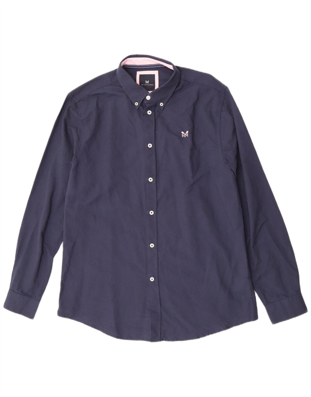 Crew Clothing Camisa de corte clásico para hombre Algodón azul marino mediano