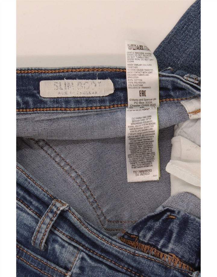 MARKS & SPENCER Vaqueros Bootcut de corte regular para mujer UK 10 Small W30 L30 Azul