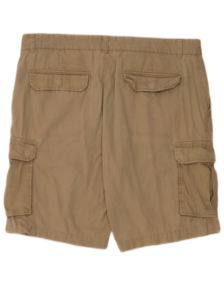 Marks & Spencer Pantalones cortos tipo cargo para hombre W36 XL Algodón beige