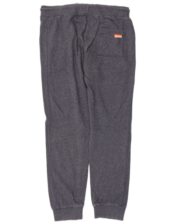 Superdry Hombre Pantalones De Chándal Slim Fit Joggers Large Azul Marino Moteado