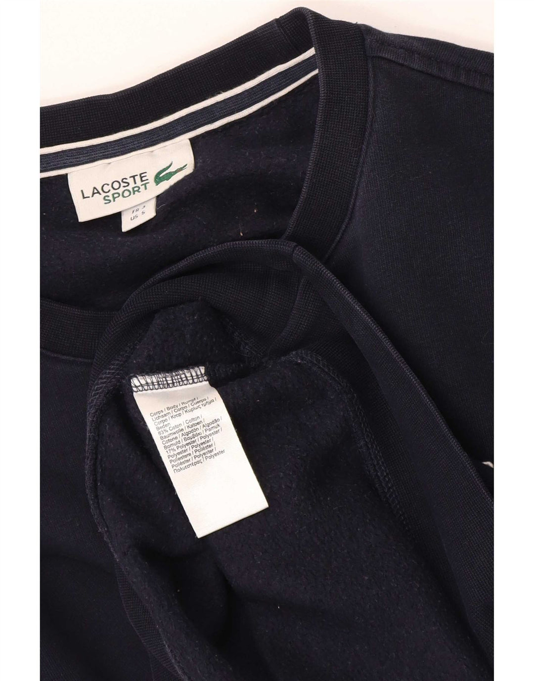 Lacoste Sudadera para hombre Jumper Talla 3 Pequeño Algodón Azul Marino