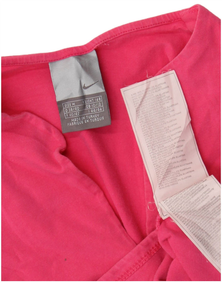 Nike Camiseta corta para mujer UK 10/12 Algodón rosa medio