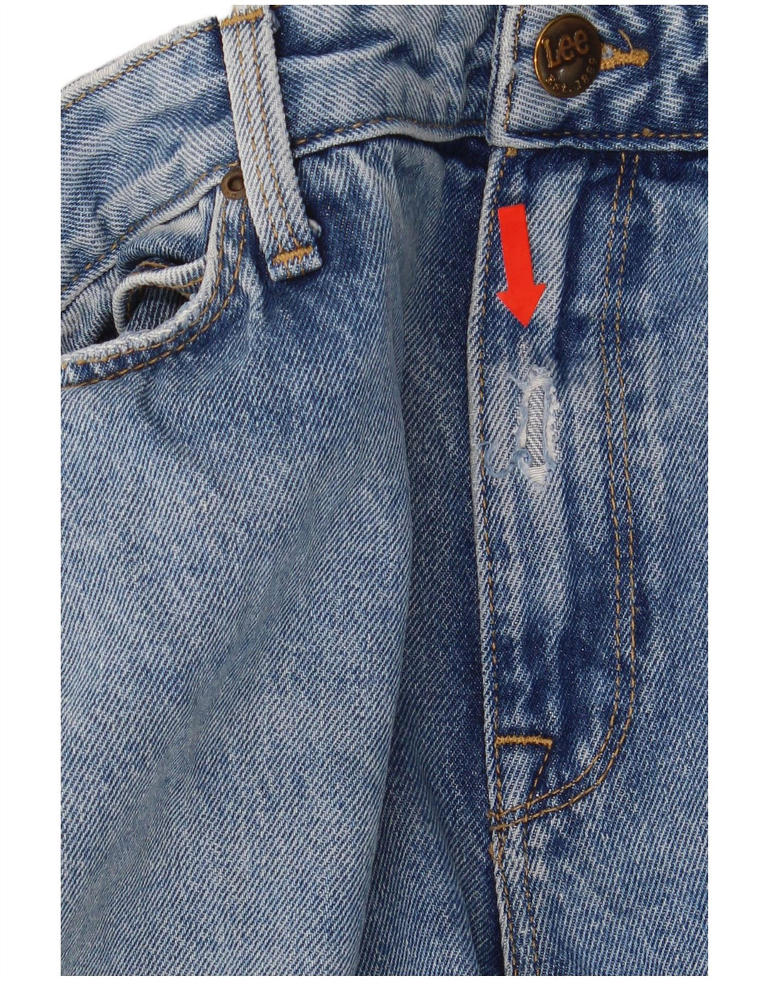 Lee Jeans Mom Rectos Para Hombre W30 L31 Algodón Azul