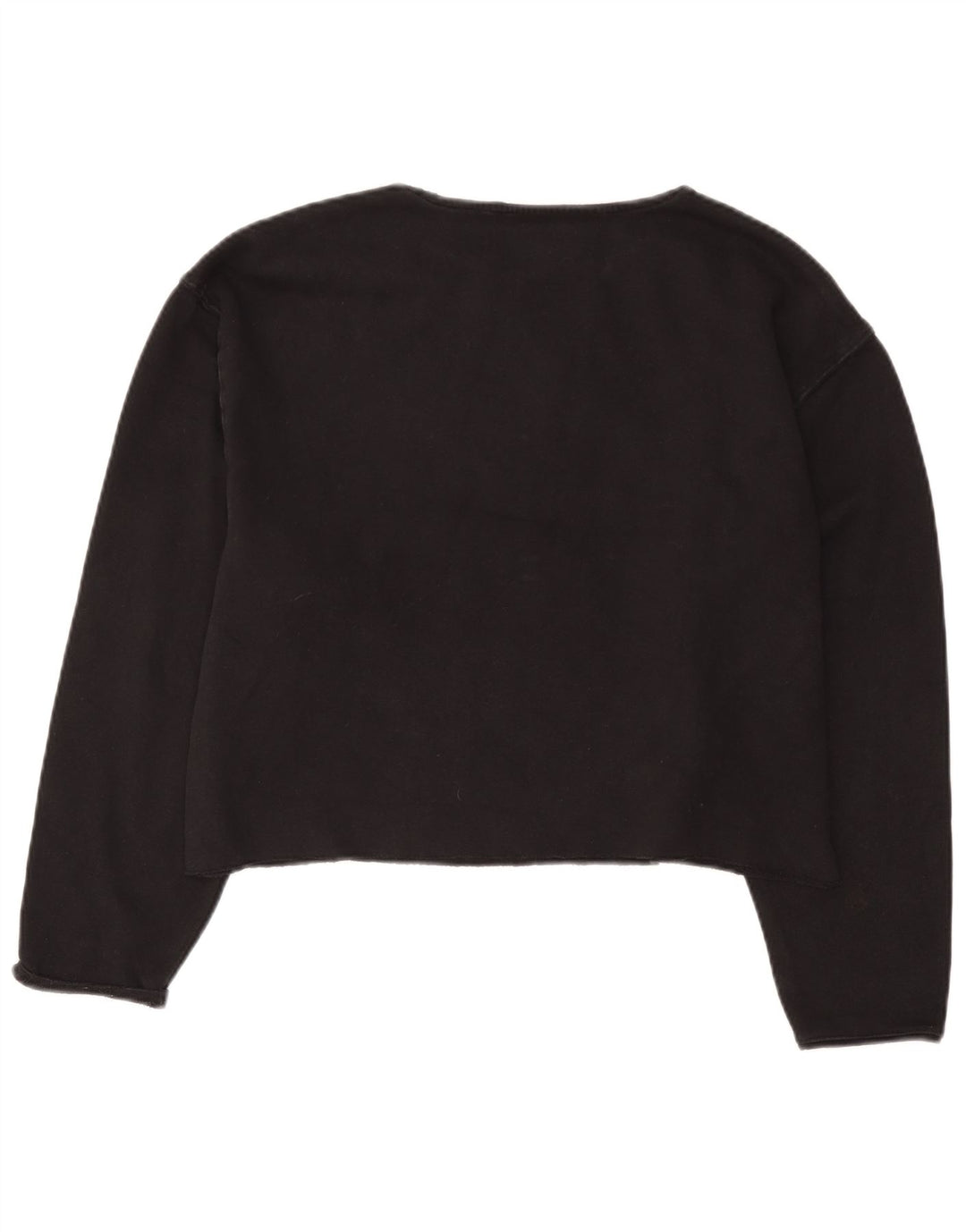Fila Mujer Crop Graphic Sudadera Jumper UK 46 Grande Negro