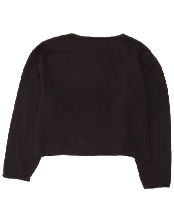 Fila Mujer Crop Graphic Sudadera Jumper UK 46 Grande Negro