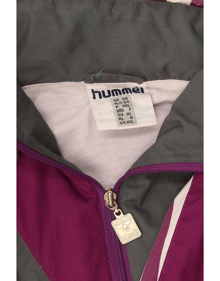 Hummel Hombre Jersey Gráfico Chándal Top Chaqueta 2XL Púrpura Colorblock