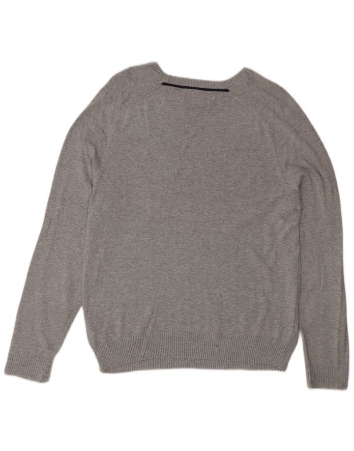 Penguin Hombre Jersey Con Cuello Barco Jersey De Algodón Gris Medio