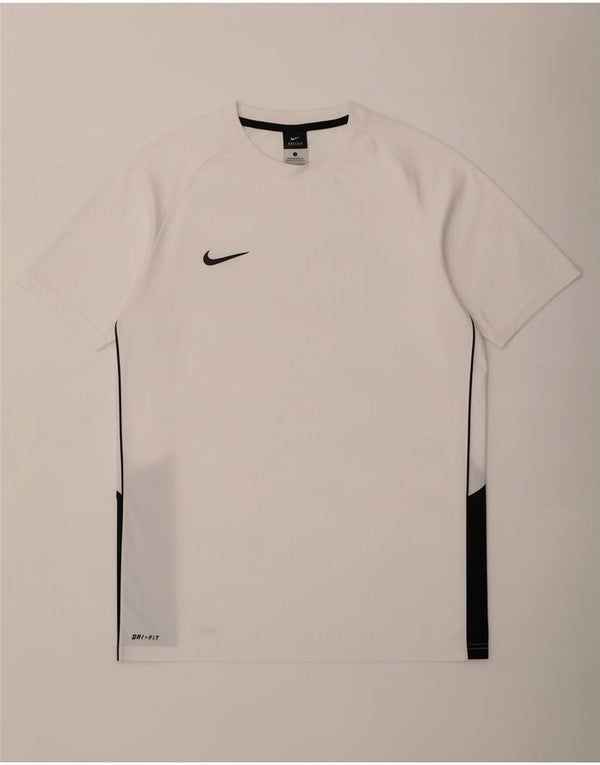 Camiseta Nike Dri Fit para hombre UK 42/44 Poliéster con bloques de color blanco grande