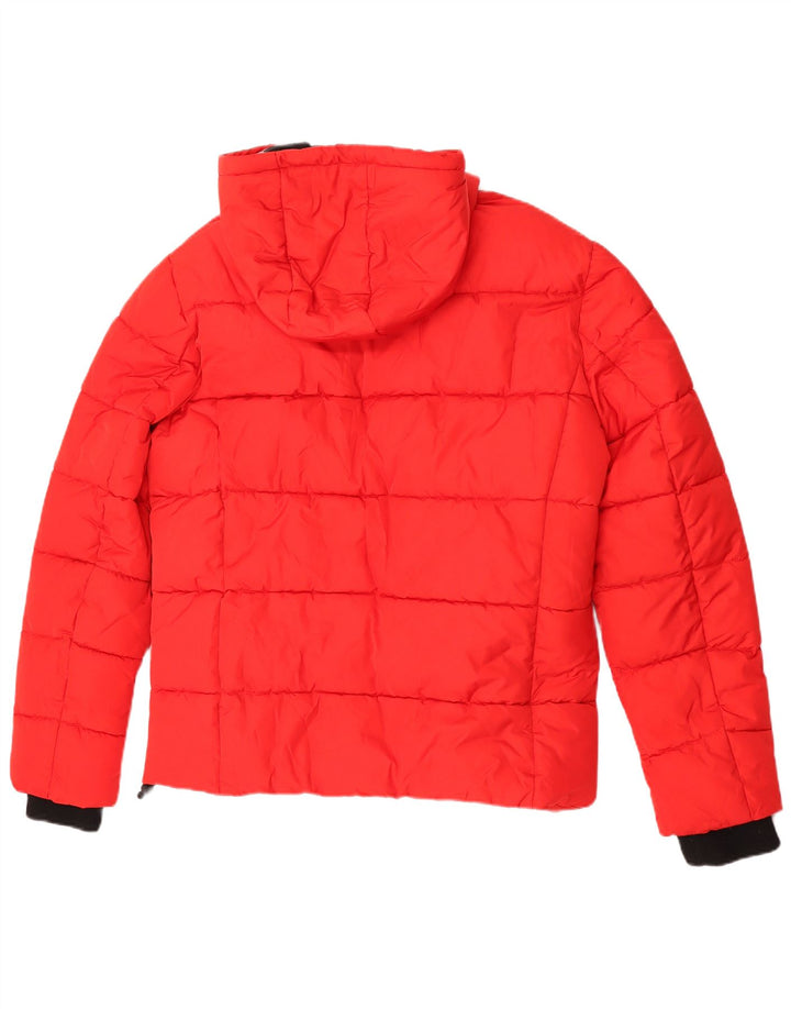 Superdry Chaqueta acolchada con capucha para hombre Reino Unido 40 Poliéster rojo grande