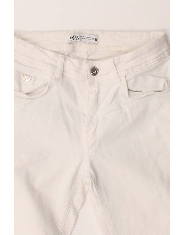 ZARA Womens Slim Jeans EU 36 XS W26 L27 White Vintage Zara and Second-Hand Zara from Messina Hembry 
