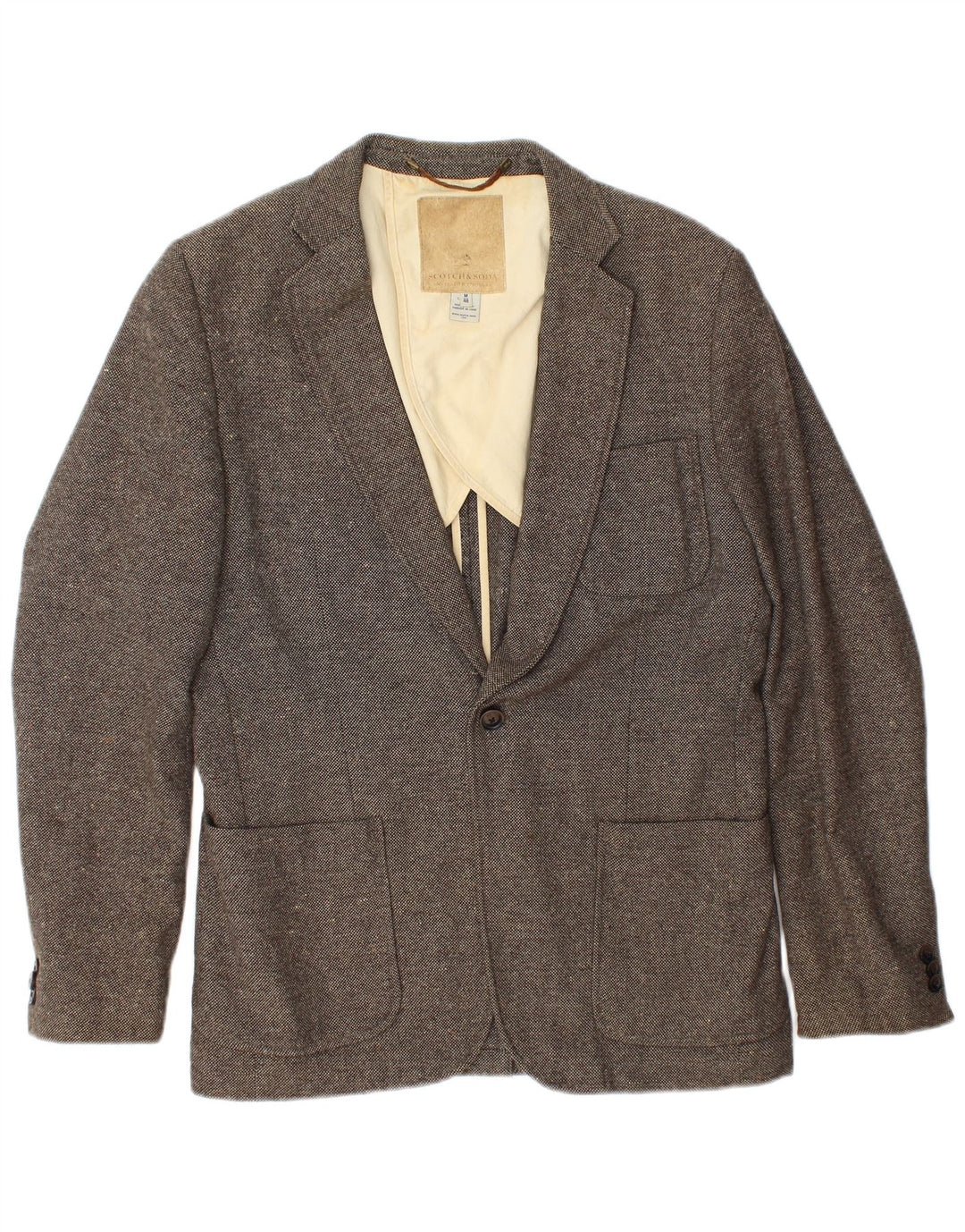 SCOTCH & SODA Chaqueta tipo blazer con 1 botón para hombre IT 48 Marrón medio