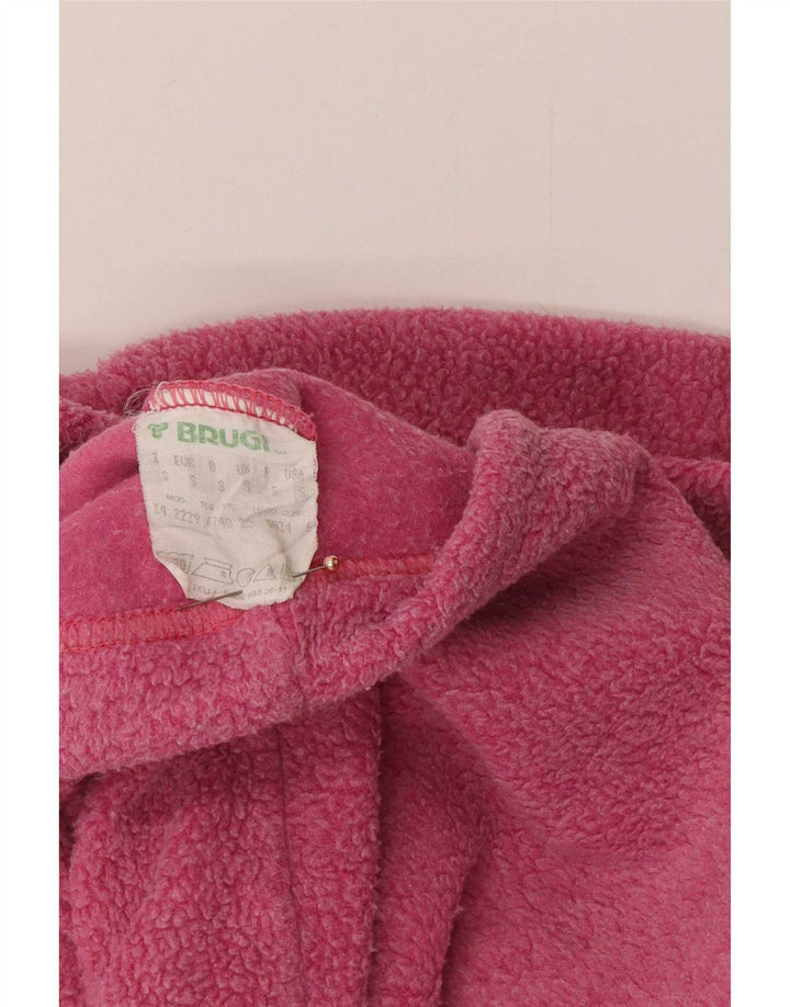 Brugi Jersey De Forro Polar Con Cuello Con Cremallera Y Gráfico Para Hombre Poliéster Rosa Pequeño