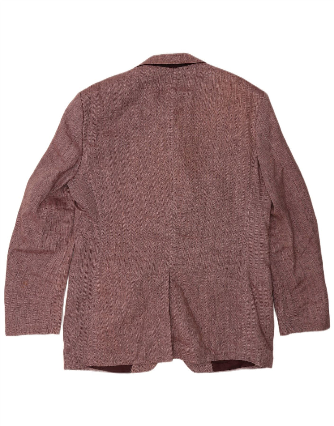 Marks & Spencer Chaqueta tipo blazer de 2 botones para hombre UK 40 Medium Pink Herringbone